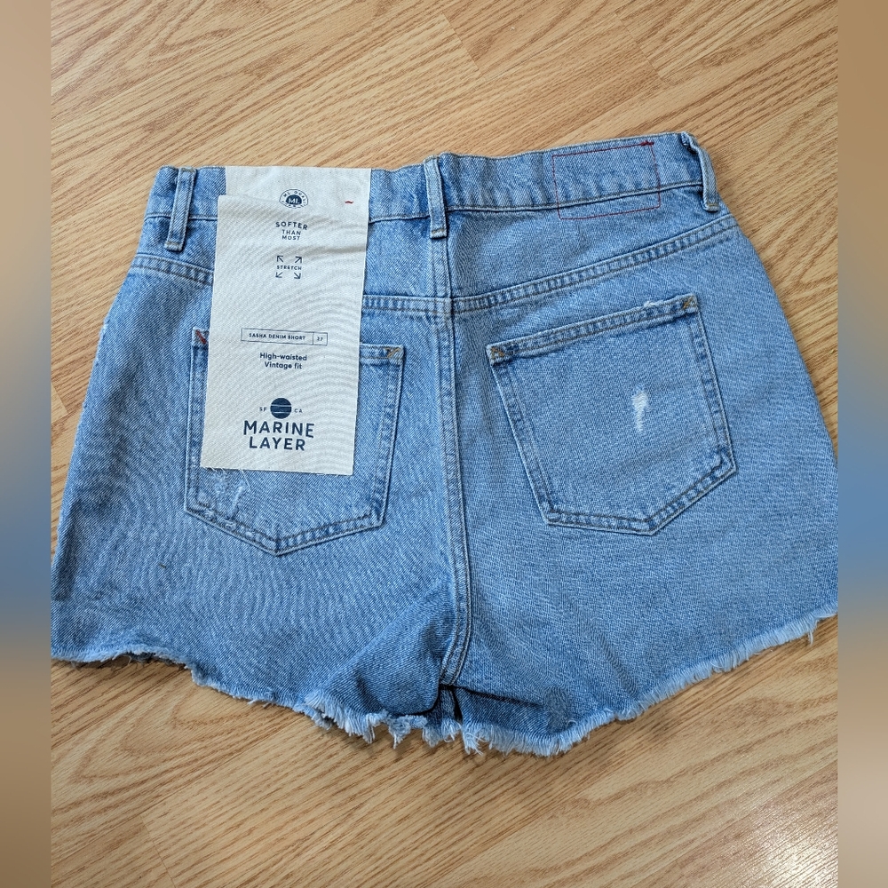 NWT Marine Layer Sasha Denim Shorts Medium Wash. Available In Diff. Sizes - Picture 6 of 10